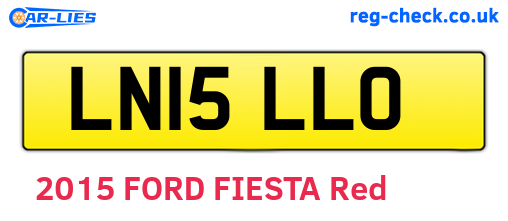LN15LLO are the vehicle registration plates.