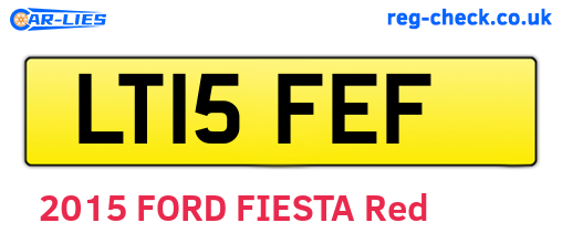 LT15FEF are the vehicle registration plates.