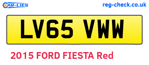 LV65VWW are the vehicle registration plates.