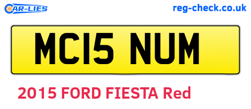 MC15NUM are the vehicle registration plates.