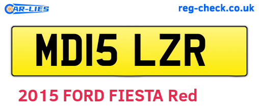 MD15LZR are the vehicle registration plates.