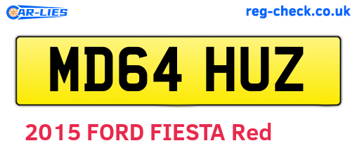 MD64HUZ are the vehicle registration plates.