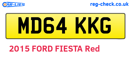 MD64KKG are the vehicle registration plates.
