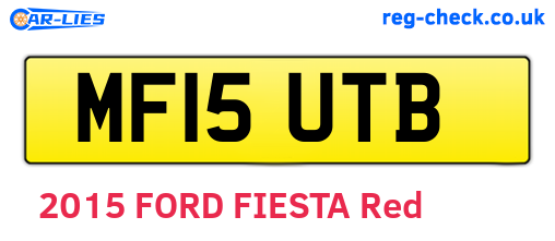 MF15UTB are the vehicle registration plates.