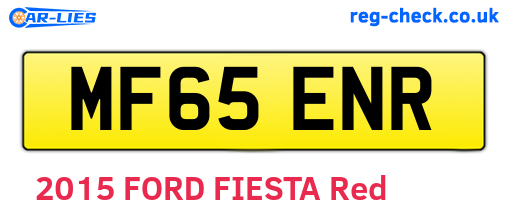 MF65ENR are the vehicle registration plates.