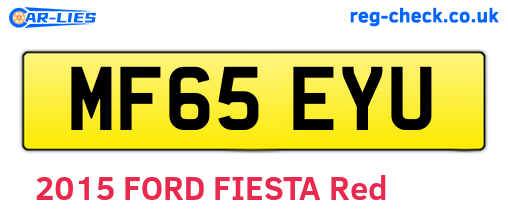 MF65EYU are the vehicle registration plates.