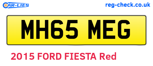 MH65MEG are the vehicle registration plates.