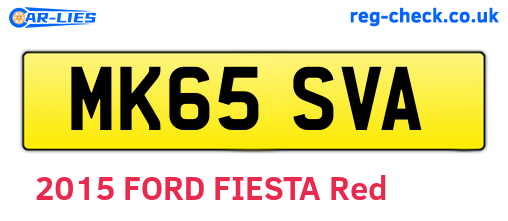 MK65SVA are the vehicle registration plates.