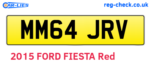 MM64JRV are the vehicle registration plates.