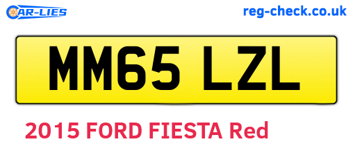 MM65LZL are the vehicle registration plates.