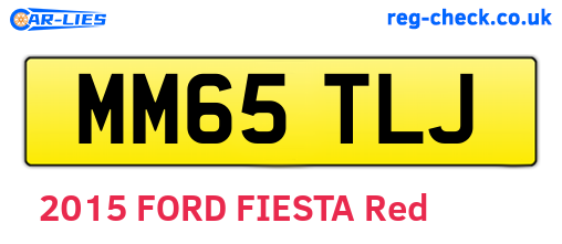 MM65TLJ are the vehicle registration plates.