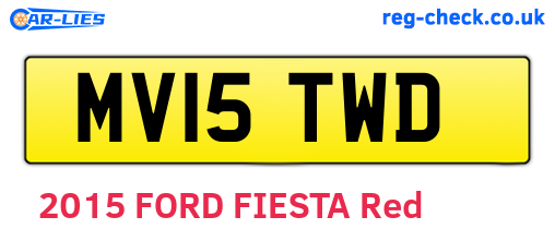 MV15TWD are the vehicle registration plates.