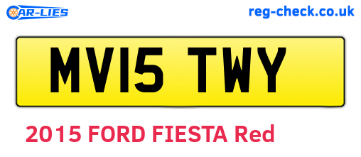 MV15TWY are the vehicle registration plates.