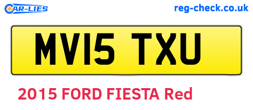 MV15TXU are the vehicle registration plates.