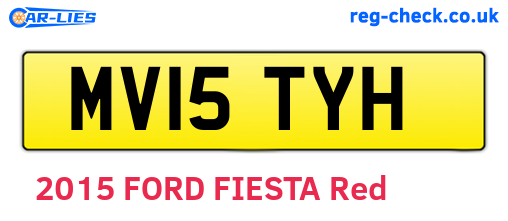 MV15TYH are the vehicle registration plates.