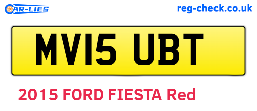 MV15UBT are the vehicle registration plates.