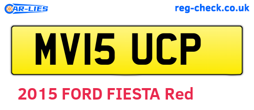 MV15UCP are the vehicle registration plates.