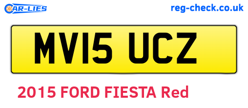 MV15UCZ are the vehicle registration plates.