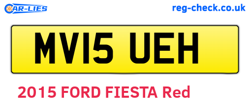 MV15UEH are the vehicle registration plates.