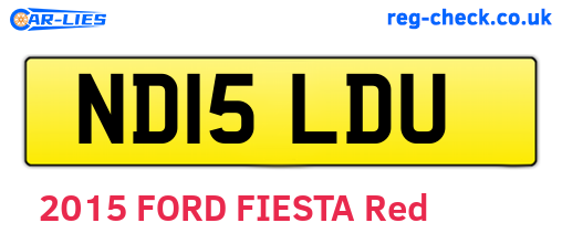 ND15LDU are the vehicle registration plates.