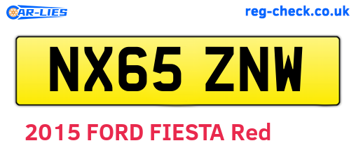 NX65ZNW are the vehicle registration plates.