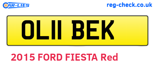 OL11BEK are the vehicle registration plates.