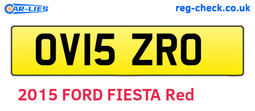 OV15ZRO are the vehicle registration plates.