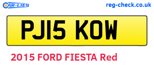 PJ15KOW are the vehicle registration plates.