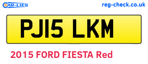 PJ15LKM are the vehicle registration plates.