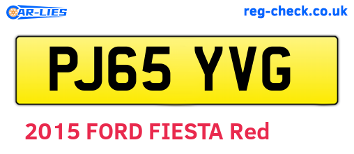 PJ65YVG are the vehicle registration plates.