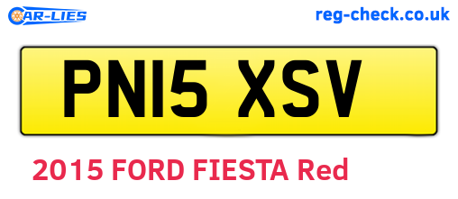 PN15XSV are the vehicle registration plates.