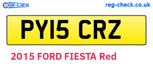 PY15CRZ are the vehicle registration plates.