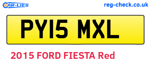 PY15MXL are the vehicle registration plates.
