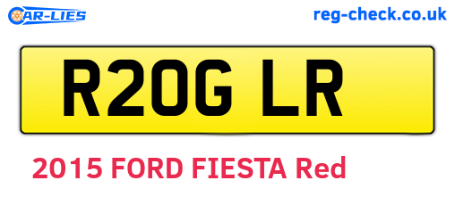 R20GLR are the vehicle registration plates.