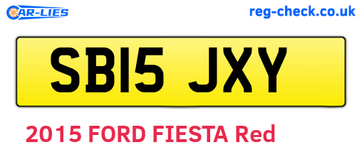 SB15JXY are the vehicle registration plates.