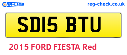SD15BTU are the vehicle registration plates.