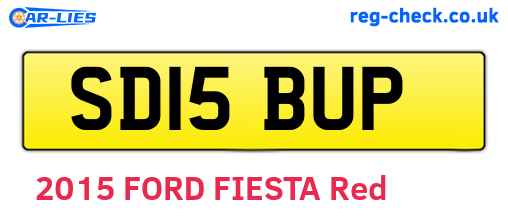 SD15BUP are the vehicle registration plates.