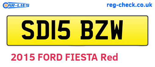 SD15BZW are the vehicle registration plates.
