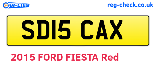SD15CAX are the vehicle registration plates.