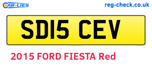 SD15CEV are the vehicle registration plates.