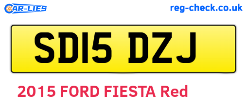 SD15DZJ are the vehicle registration plates.