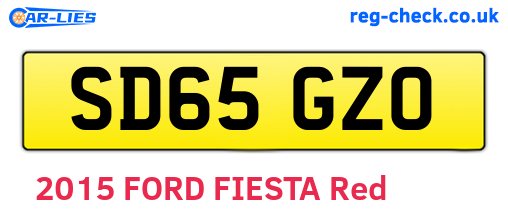 SD65GZO are the vehicle registration plates.