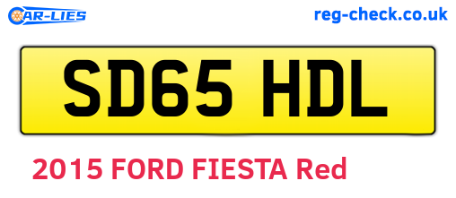 SD65HDL are the vehicle registration plates.