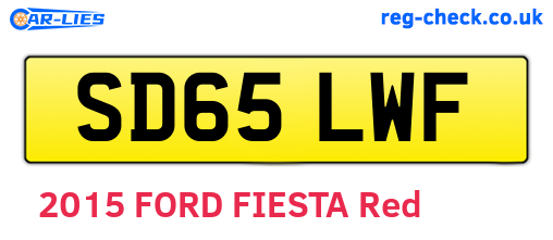 SD65LWF are the vehicle registration plates.