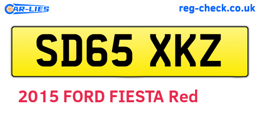 SD65XKZ are the vehicle registration plates.