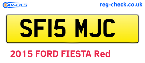 SF15MJC are the vehicle registration plates.