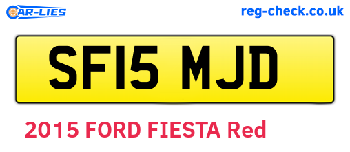 SF15MJD are the vehicle registration plates.