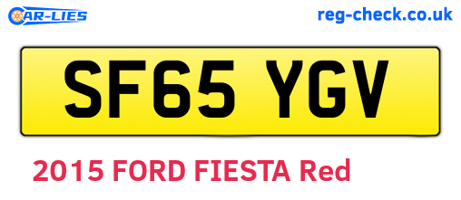 SF65YGV are the vehicle registration plates.