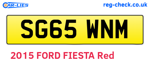 SG65WNM are the vehicle registration plates.