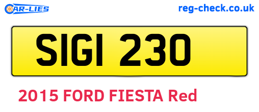 SIG1230 are the vehicle registration plates.